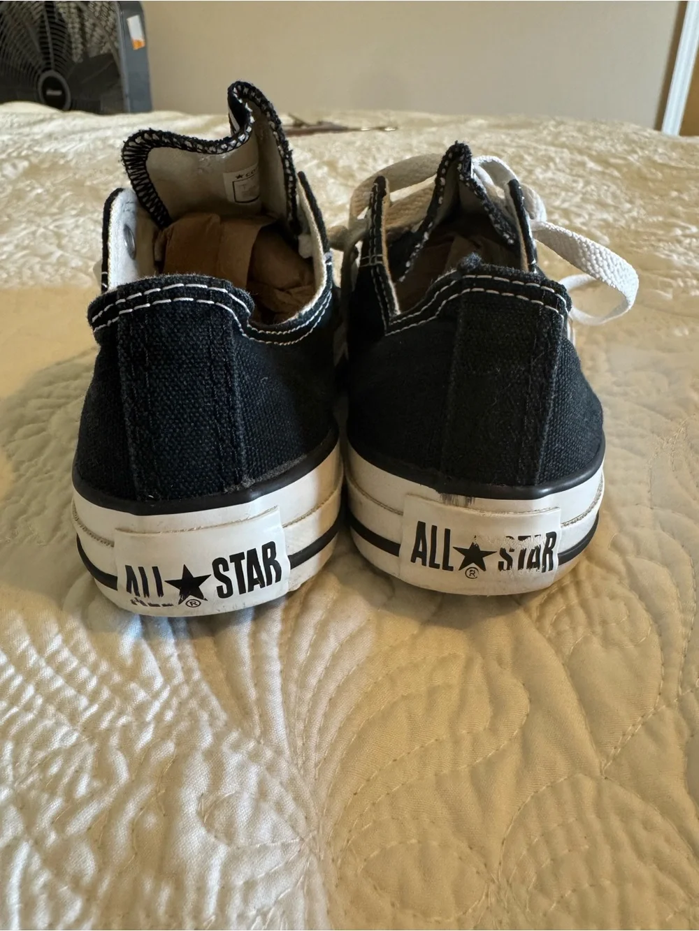 Converse Kids Black and White Low-Top Canvas Sneakers